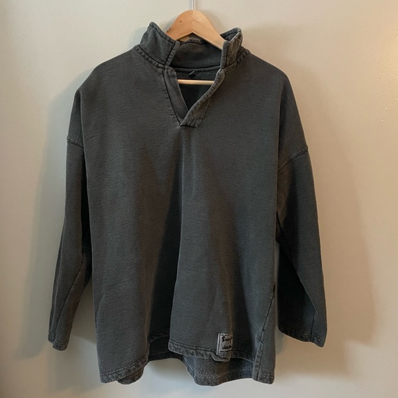 Sloppy Joe Collar 02 pullover sweatshirt in faded black - sz 1 - Picture 1 of 6